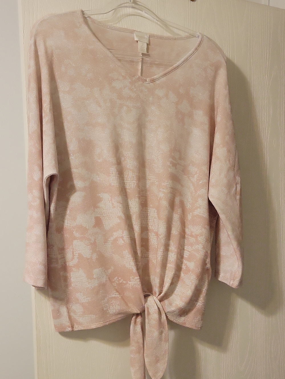Chico's Shimmery Blush Knit Top